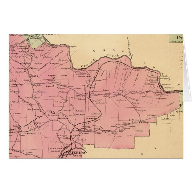 Fransk Bäck Township Hälsningskort (Framsidan Horizontal)