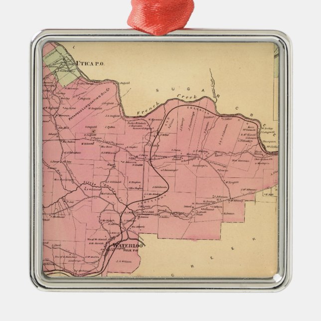 Fransk bäckförsamling julgransprydnad metall (Framsidan)