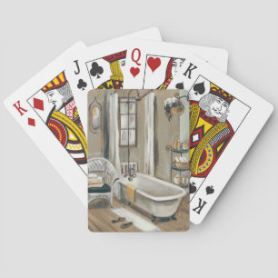 Fransk badrum med badkar casinokort