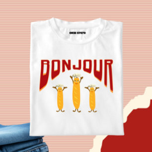 Fransk baguett t shirt