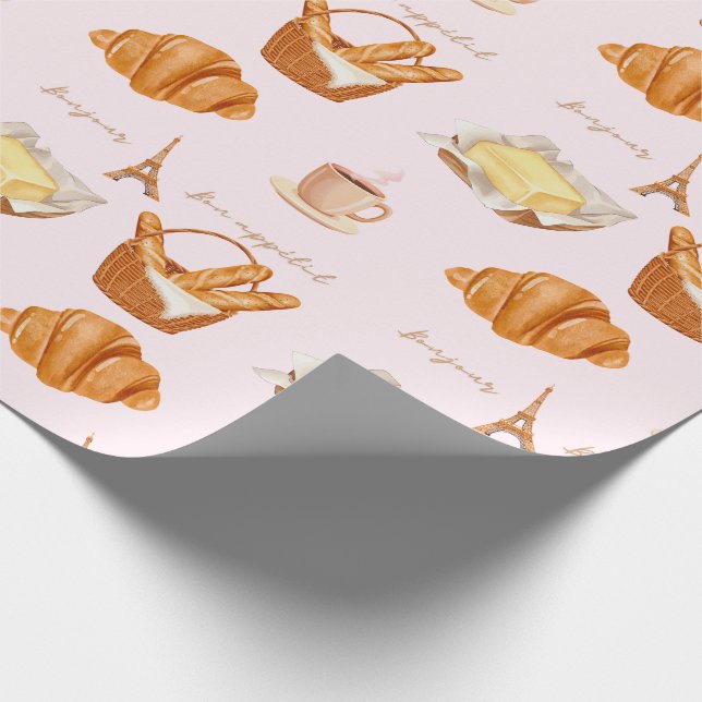 Fransk bakeri lycka presentpapper (Hörn)
