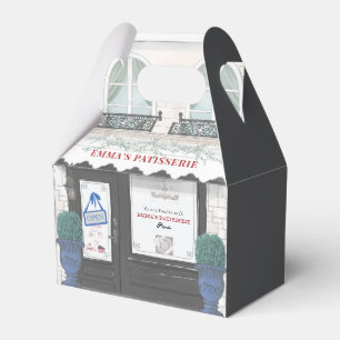 Fransk Bakery Cafe Patisserie Black Favor Box Presentaskar