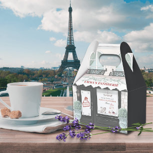 Fransk Bakery Cafe Patisserie Black Favor Box Presentaskar