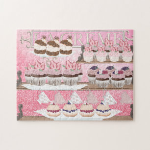 Fransk Bakery Shop Cupcoa Shelves Girly Cute Pussel