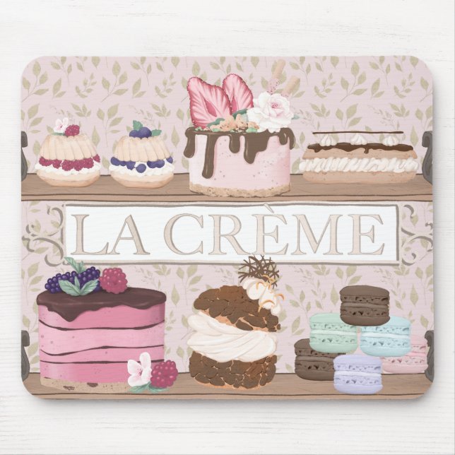 Fransk Bakery Shop Pastries Macarons Tortes Musmatta (Framsidan)