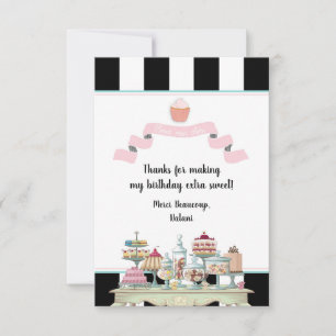 Fransk Bakery Sweet Trets Birthday Tack för ditt k Kort