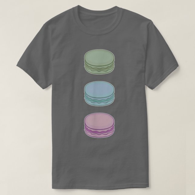 Fransk Baking Dessert Otaku Cute Kawaii Funny Maca T Shirt (Design framsida)
