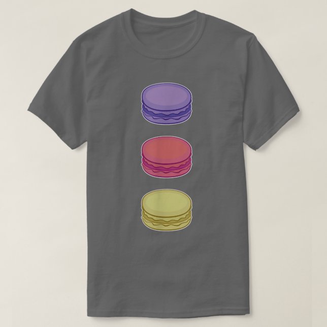 Fransk Baking Dessert Otaku Cute Kawaii Funny Maca T Shirt (Design framsida)