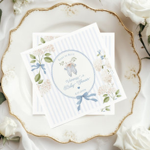 Fransk barnkammare baby shower Coquette klädstreck Pappersservett