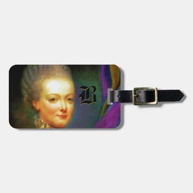 Fransk barock Monogram för Dauphin Bagagebricka (Horisontell Framsida)