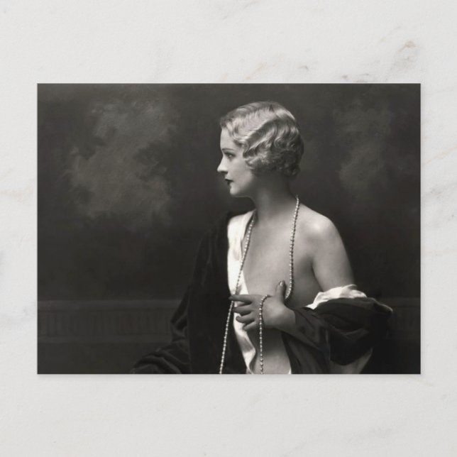 Fransk Beauty Postcard i tidigt 1900-talet Vykort (Framsida)