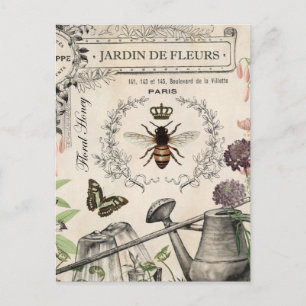 FRANSK BEE GARDEN VYKORT