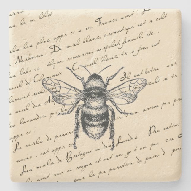 Fransk Bee-skript Stenunderlägg (Framsidan)