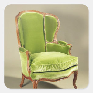 Fransk bergere stol, 1725 fyrkantigt klistermärke