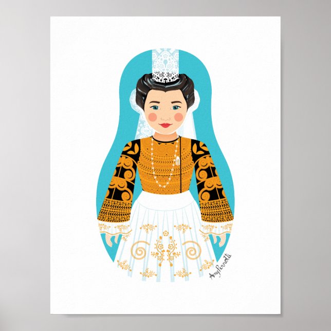 Fransk, Bigoudène Matryoshka Affisch (Framsidan)