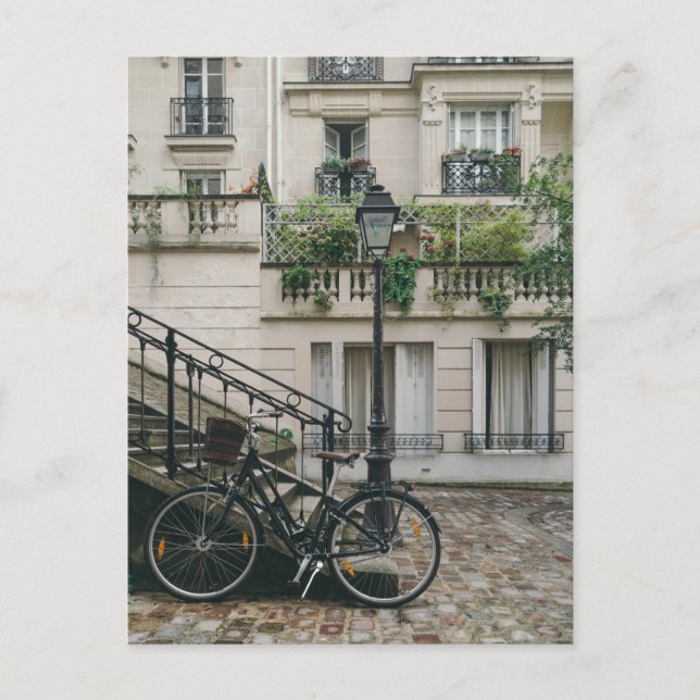 Fransk Bike och Town Vykort (Framsida)