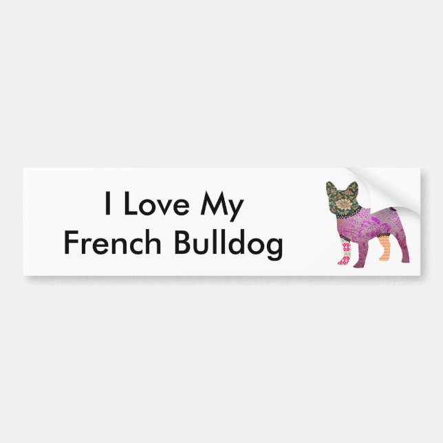 Fransk bildekal för bulldoggPatchworkhusdjur (Framsidan)