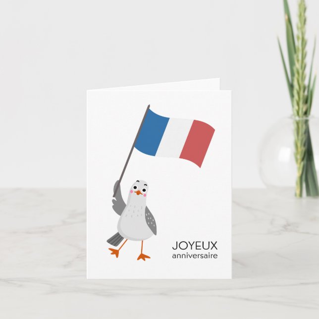 Fransk Birthday Card - Joyeux anniversaire Kort (Framsida)