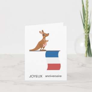 Fransk Birthday Card - Joyeux anniversaire Kort