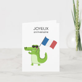 Fransk Birthday Card - Joyeux anniversaire Kort