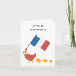 Fransk Birthday Card - Joyeux anniversaire Kort