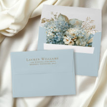 Fransk Blå Hortensia Bouquet Returadress