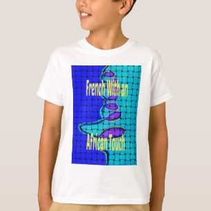 Fransk Blåafrikansk Lila av vävda Abstrakter T-shirt