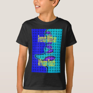 Fransk Blåafrikansk Lila av vävda Abstrakter T-shirt