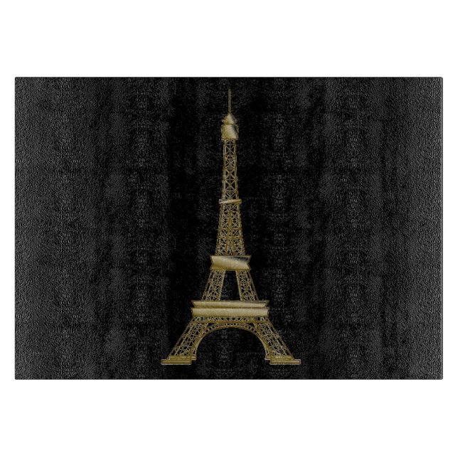 Fransk Black Eiffel Torn Glass Clearboard Board (Framsidan)