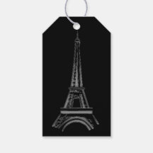 Fransk Black Eiffel Torn, Paris Gift Märkres