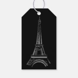 Fransk Black Eiffel Torn, Paris Gift Märkres Presentetikett