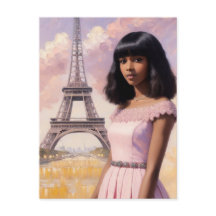 Fransk Black Girl Rosa Parisian Art