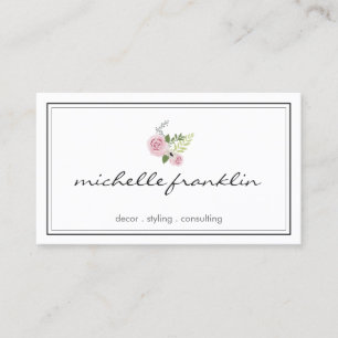 FRANSK BLOMMIGT BOUQUET II BLOGGARE, STYLIST VISITKORT