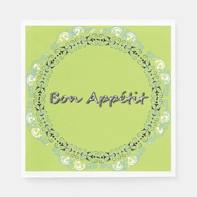 FRANSK-BLOMMIGT-FRESH—NAPKIN-DECOR PAPPERSSERVETT (Framsidan)