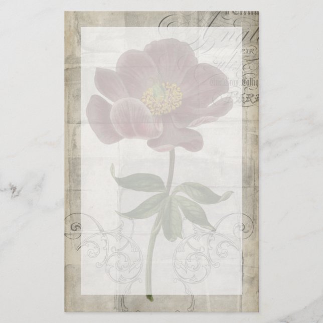 Fransk Blommigt I Brevpapper (Framsida)