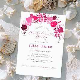 Fransk Blommigt Sweet Berry Grape Bachelorette Par Inbjudningar