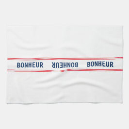 Fransk Blue Bonheur & Red Stripe Kitchen Kökshandduk