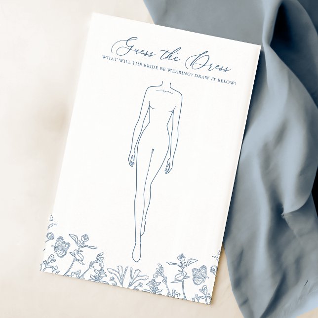 Fransk Blue Chinoiserie Blommigt Möhippa Dress Gam (Skapare uppladdad)