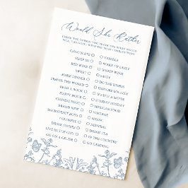 Fransk Blue Chinoiserie skulle hon hellre spela
