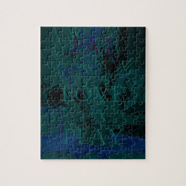 Fransk Blue Kärlek Eat Play Flower färg för alla Pussel (Vertikal)