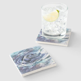 Fransk Blue Lilac och Cerulean Artistic Ro Stenunderlägg