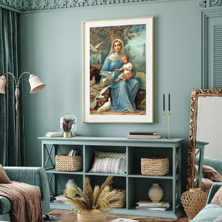 Fransk Blue Madonna Poster