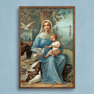 Fransk Blue Madonna Poster