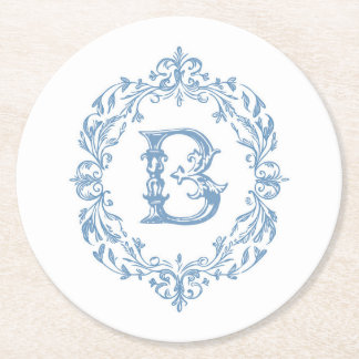 Fransk Blue Monogrammed B Underlägg