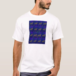 Fransk Blue Safari Lets Go Zebra Hakuna Matata T-shirt