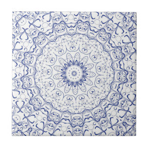 Fransk Blue Snöre Tile Kakelplatta