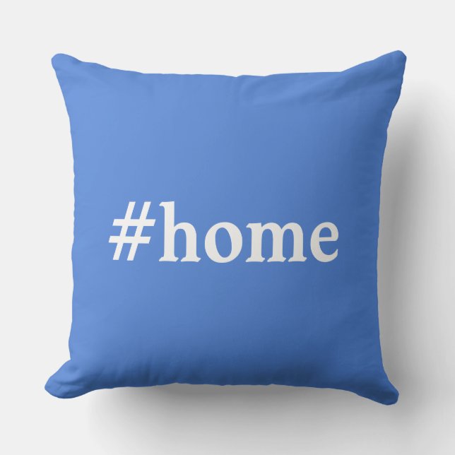 Fransk Blue Solid Färg #Home Kudde (Framsida)