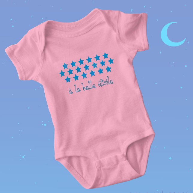 Fransk Blue Stars A La Belle Etoile T Shirt (Skapare uppladdad)