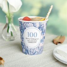 Fransk Blue Toile 100:e födelsedagsfirandet