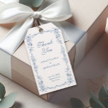 Fransk Blue Vintage Blommigt Bröllop Tack Presentetikett<br><div class="desc">Vår Fransk Blue Vintage Blommigt Bröllop Tack Favor Tags är en underbar delar av nostalgi, designad att blåsa liv i din bröllopsmottagning. De här märkrna är ett charmerande sätt att uttrycka sin tacksamhet till gästerna. Märkrna är utrustade med Victorian stil elegance och har en vacker botanisk design i en mjuk...</div>